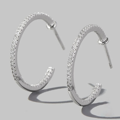 Zircon Sølv C-Hoops