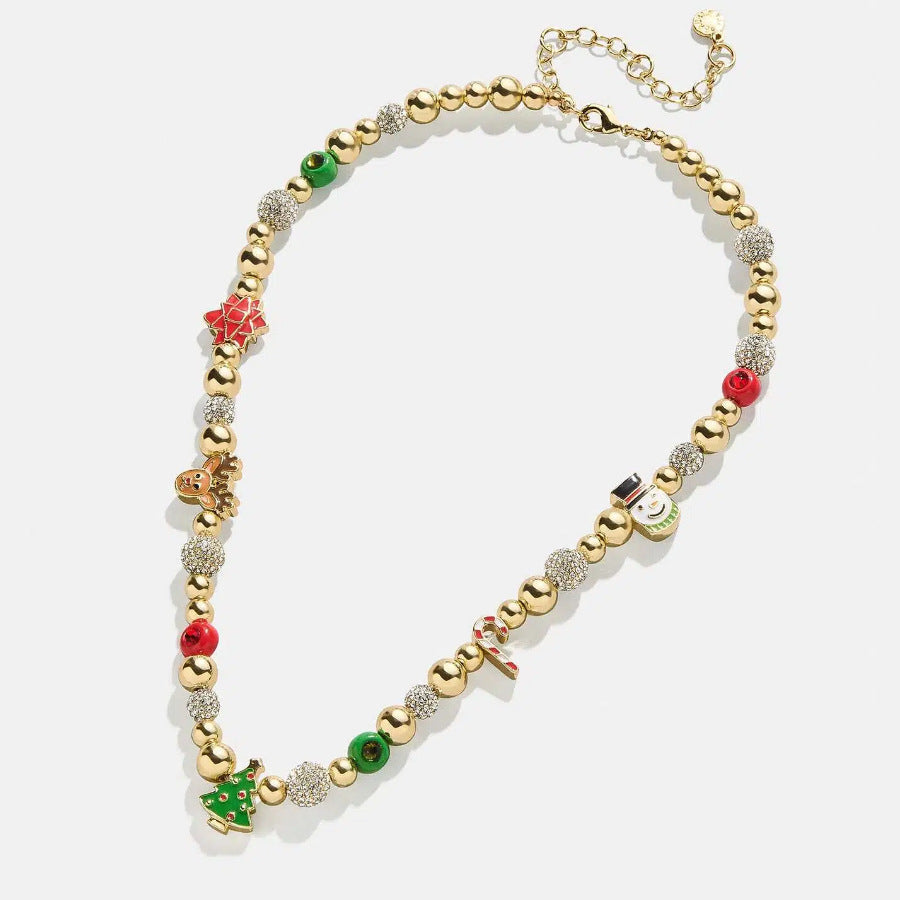 Guldperle Rhinestone Kæde