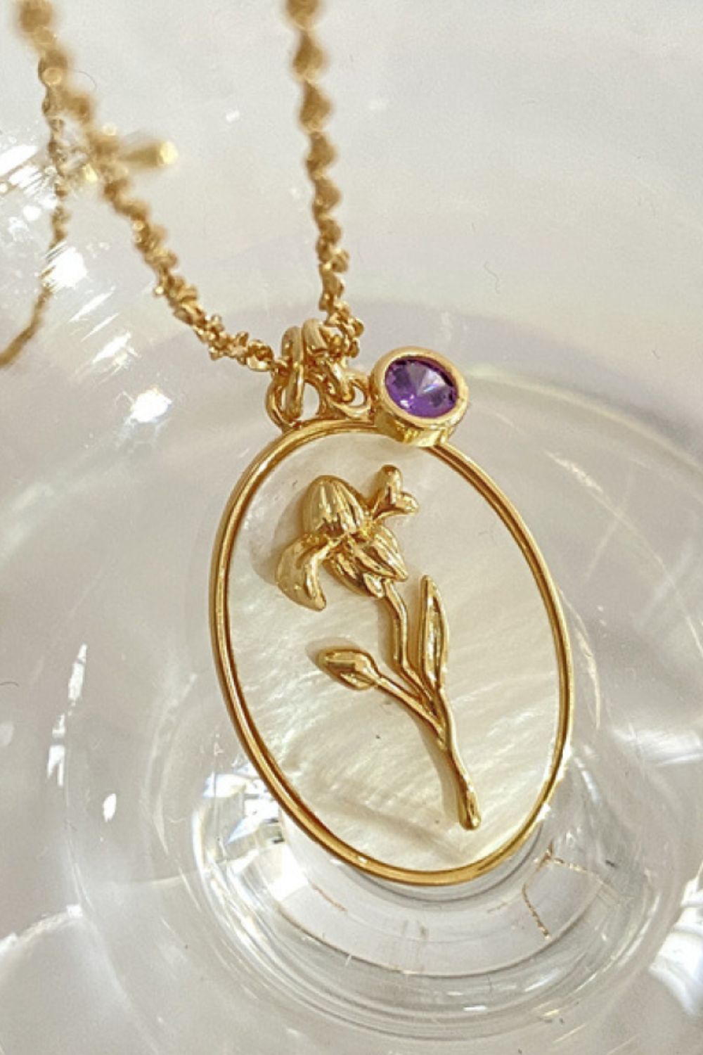 Collana con Fiore a Guscio di Rame