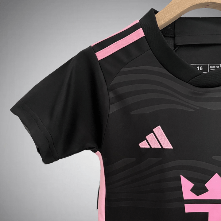 Kit da calcio per bambini Messi - Inter Miami 2024/25 Trasferta Nero