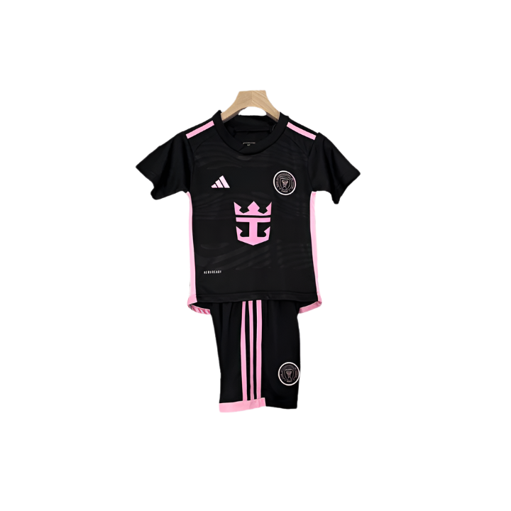 Kit da calcio per bambini Messi - Inter Miami 2024/25 Trasferta Nero