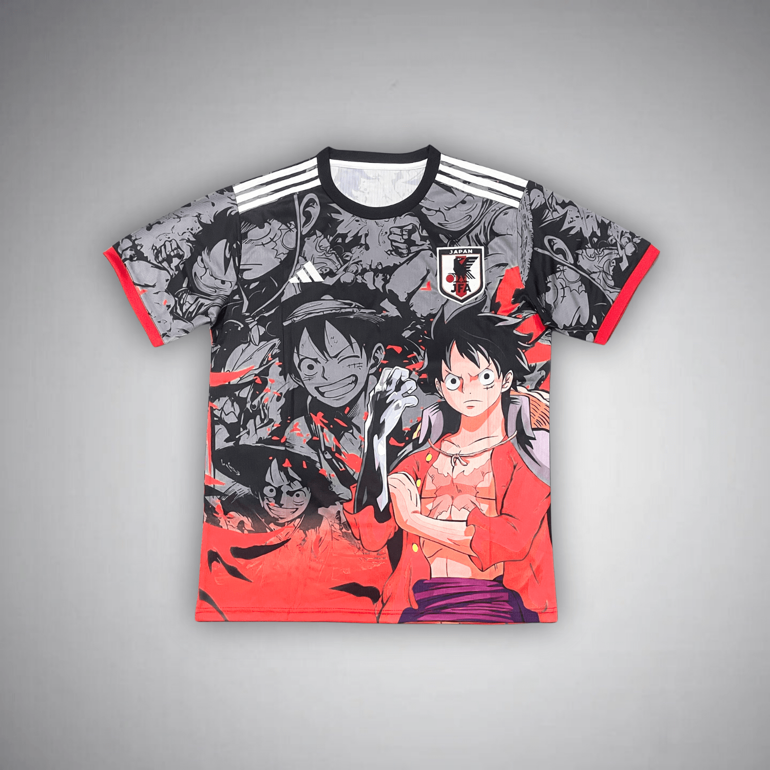 Camisa japonesa de Luffy con sombrero de paja