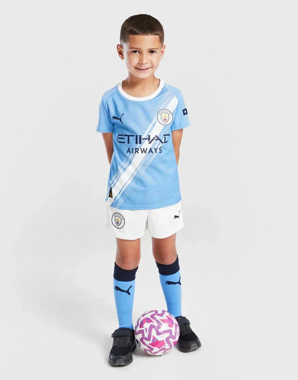 Kit da calcio per bambini Manchester City 2025/2026 - Casa