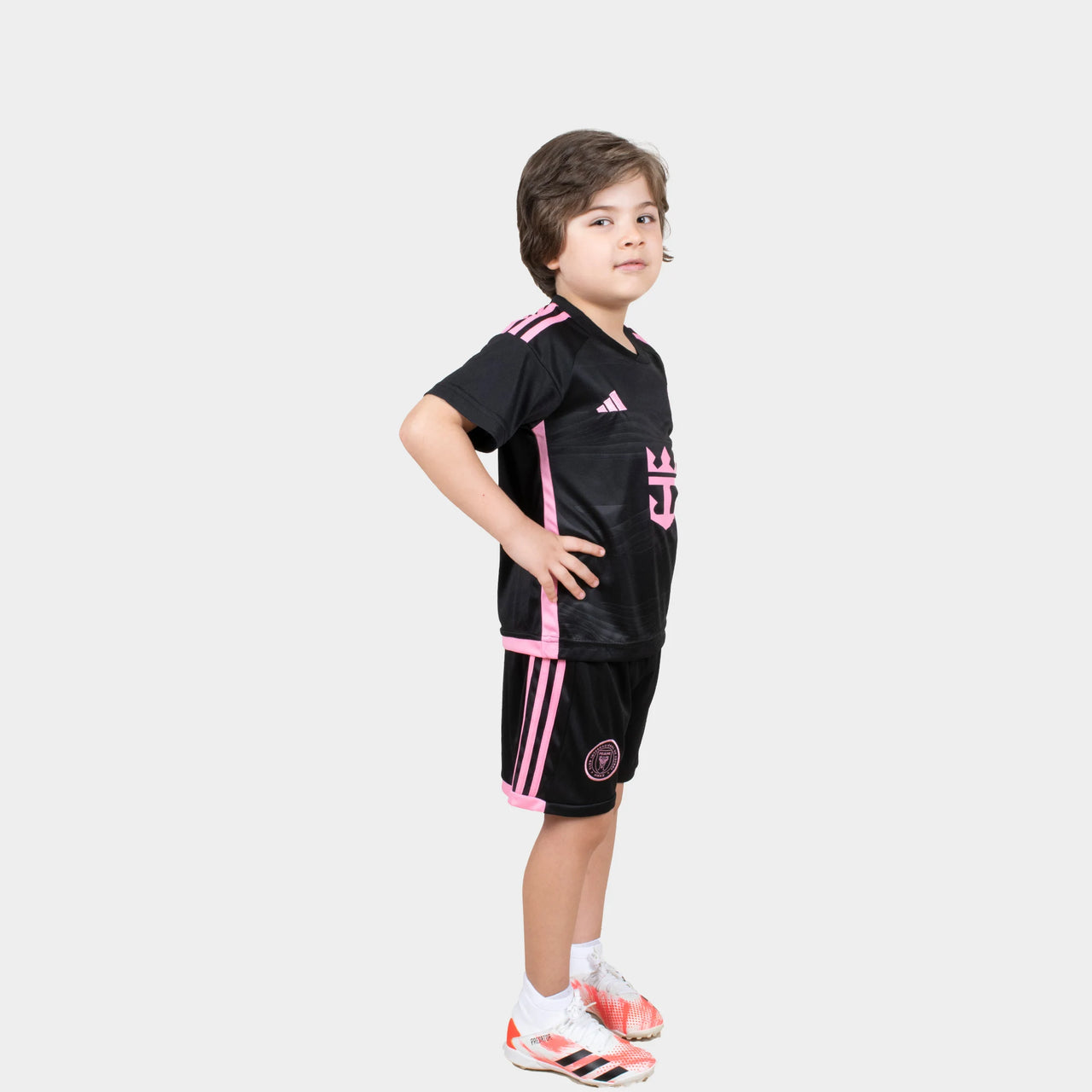 Kit da calcio per bambini Messi - Inter Miami 2024/25 Trasferta Nero
