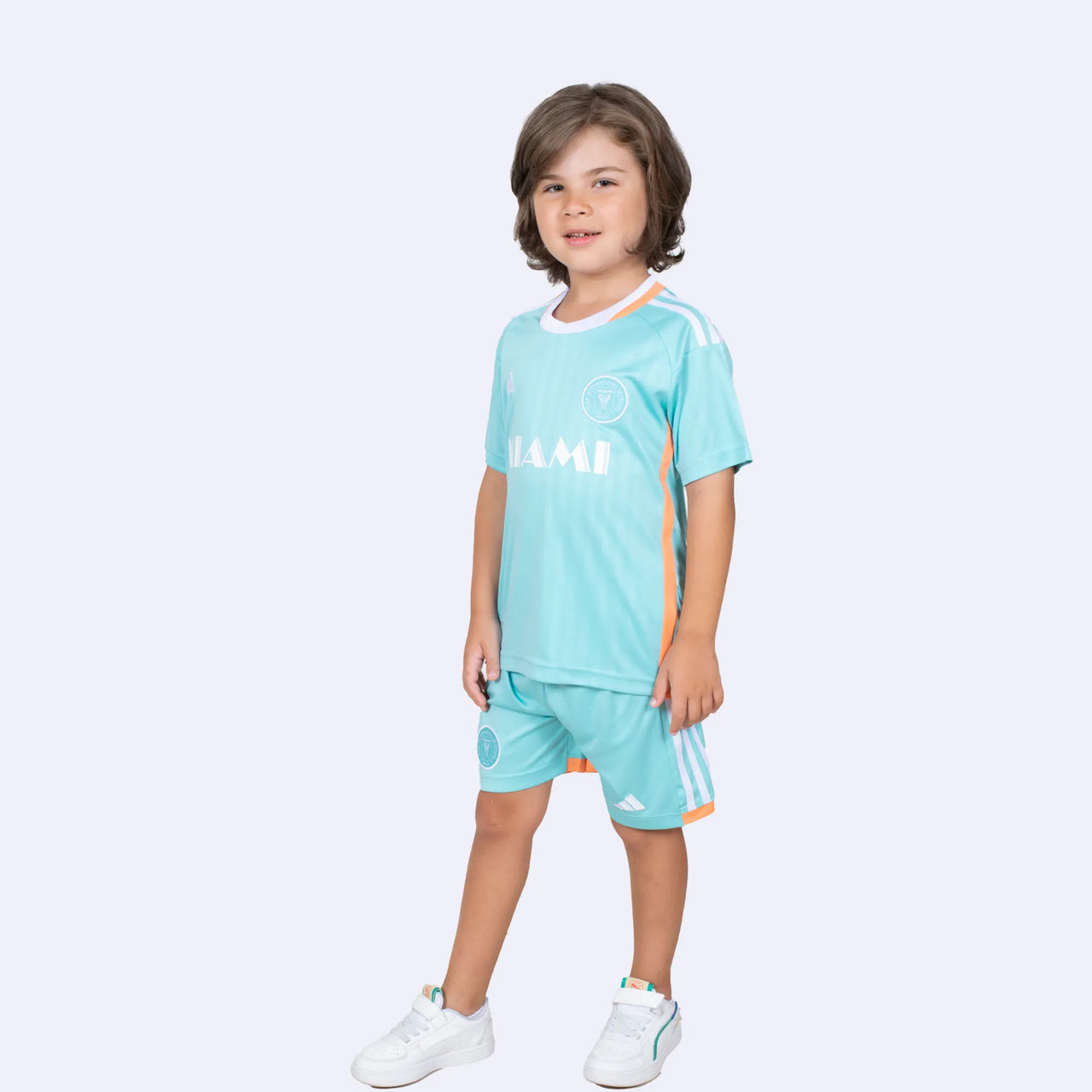 Kit de fútbol infantil Messi - Inter Miami 2024/25 Aqua