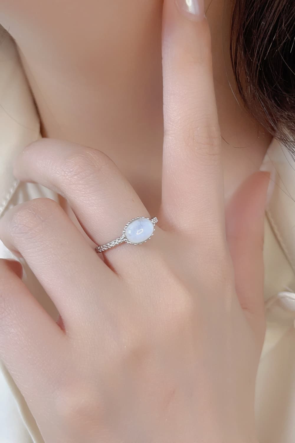 Moonstone Silver Ring