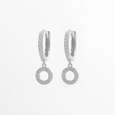 Orecchini a cerchio con cerniera in zircone
