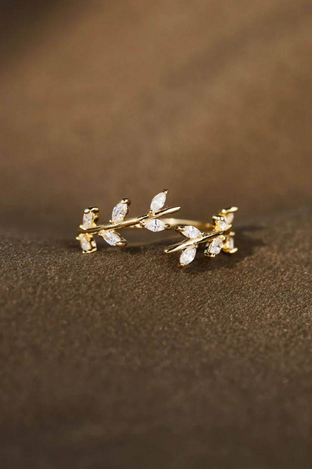 Silver Leaf Open Ring