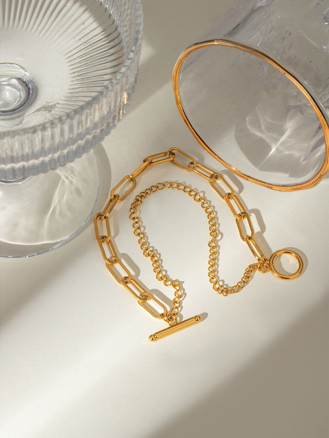 Bracciale a maglie placcato in oro