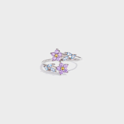 Anello in argento con zircone Blossom