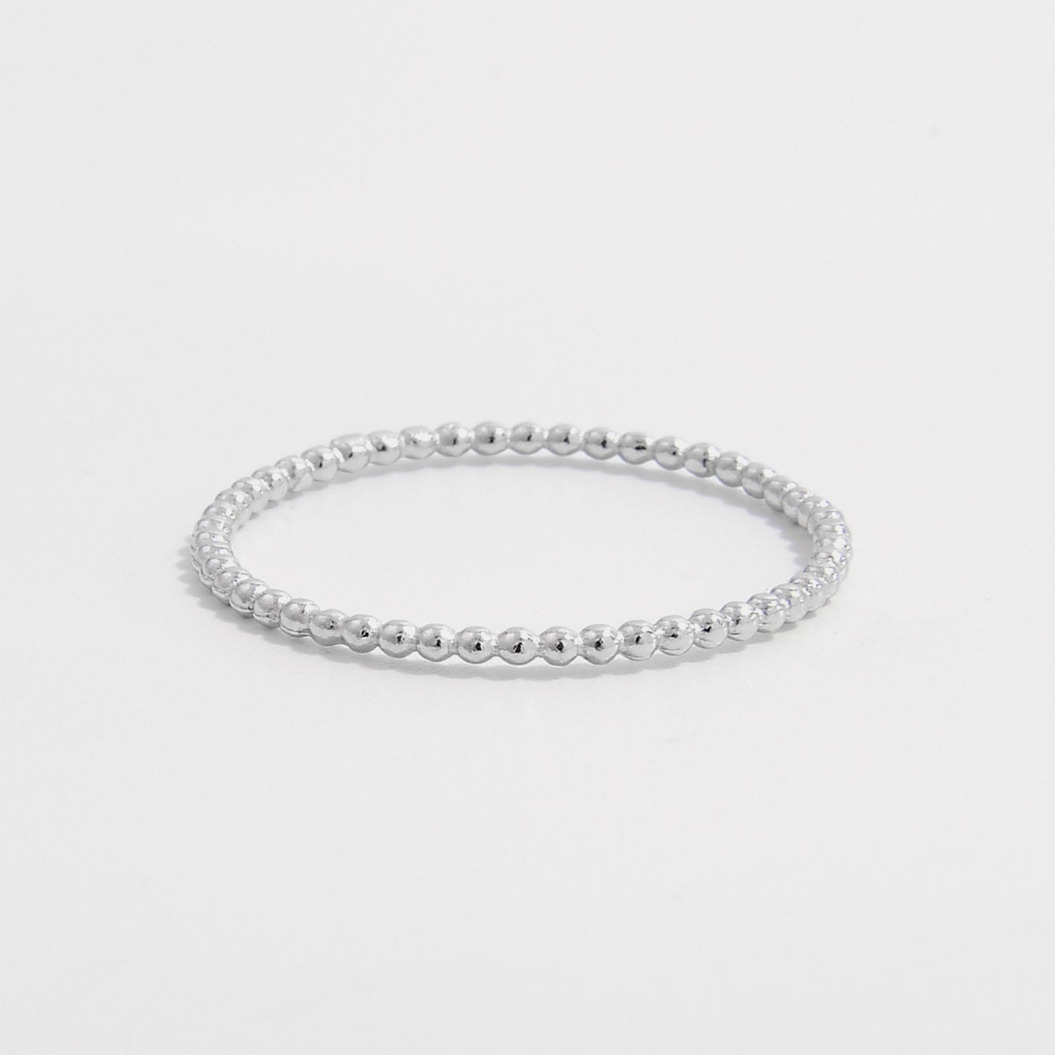 Silver Beaded Ring