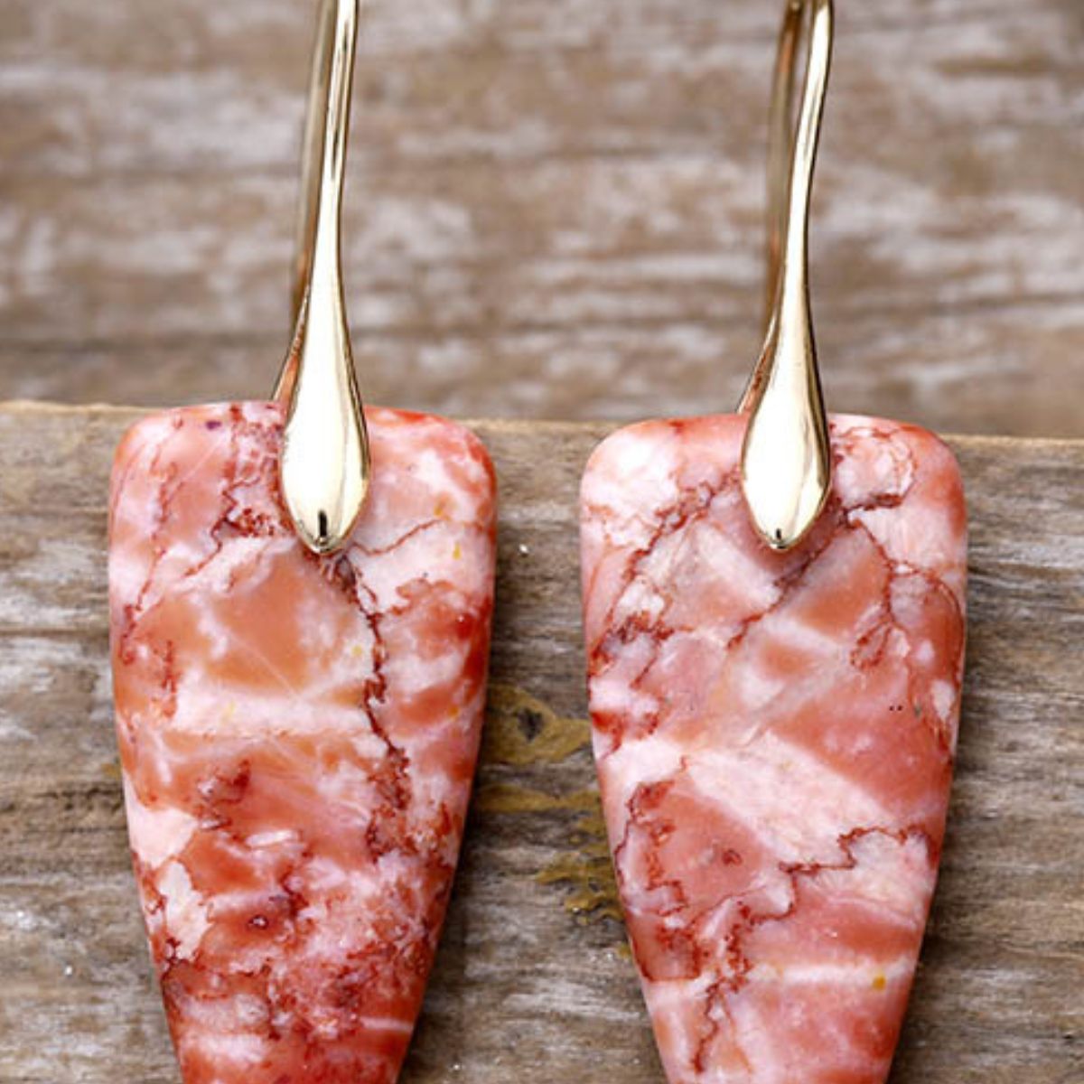 Geometric Stone Earrings