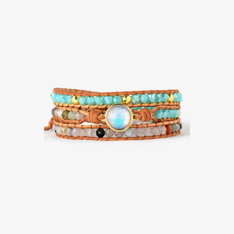 Braccialetto a perline stratificate Opal