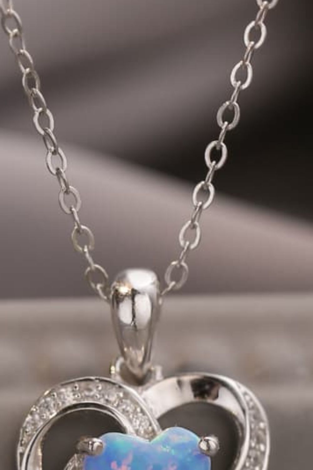 Opal Heart Pendant