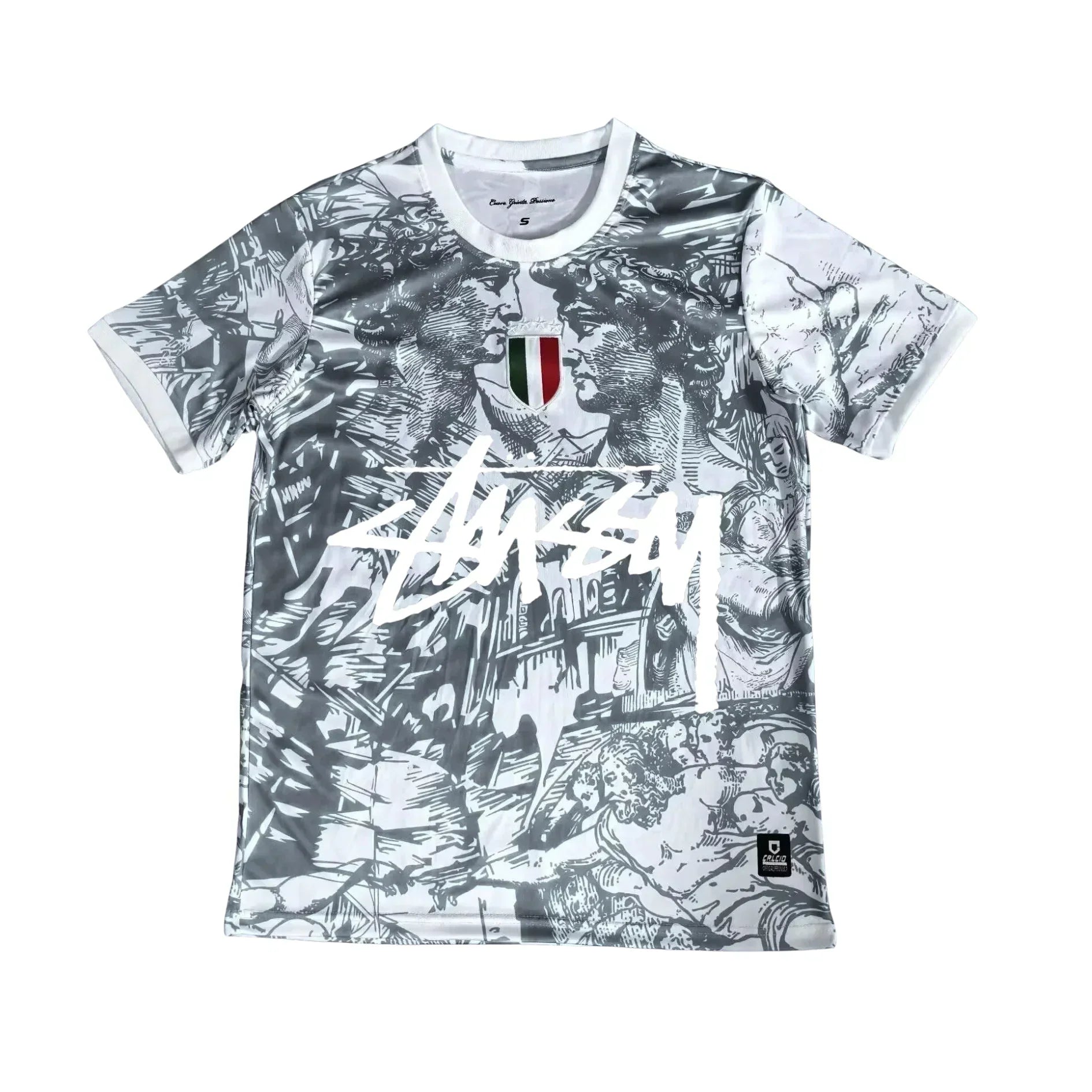 2025/26 Italia x Stussy Camicia - Edizione Limitata Grigia Romana