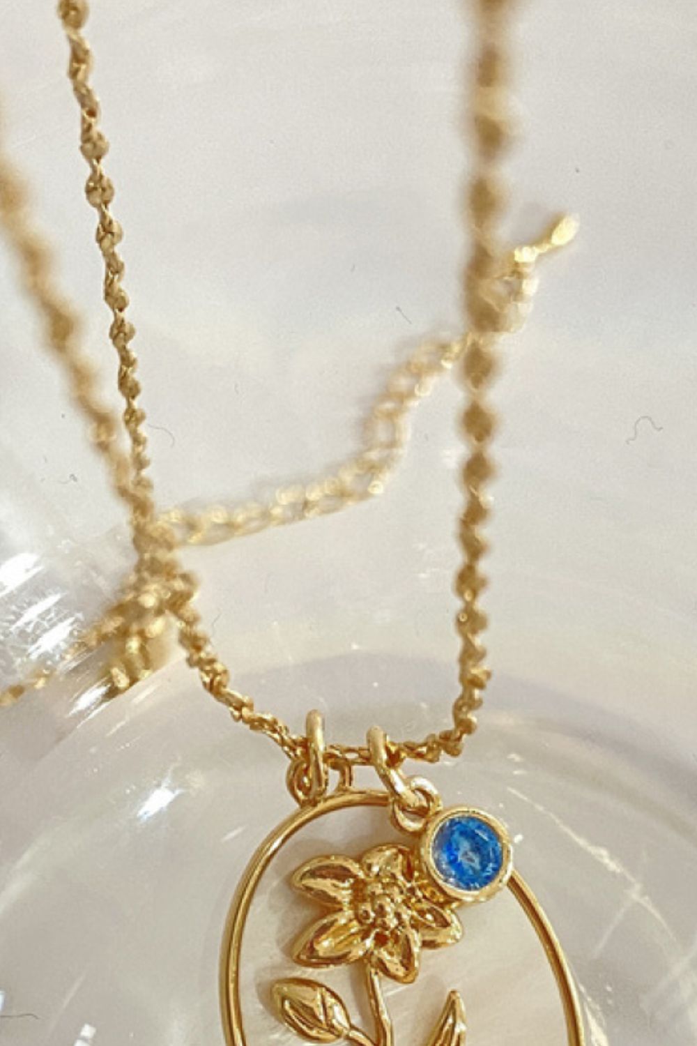 Kupfer Muschel Blumen Halskette