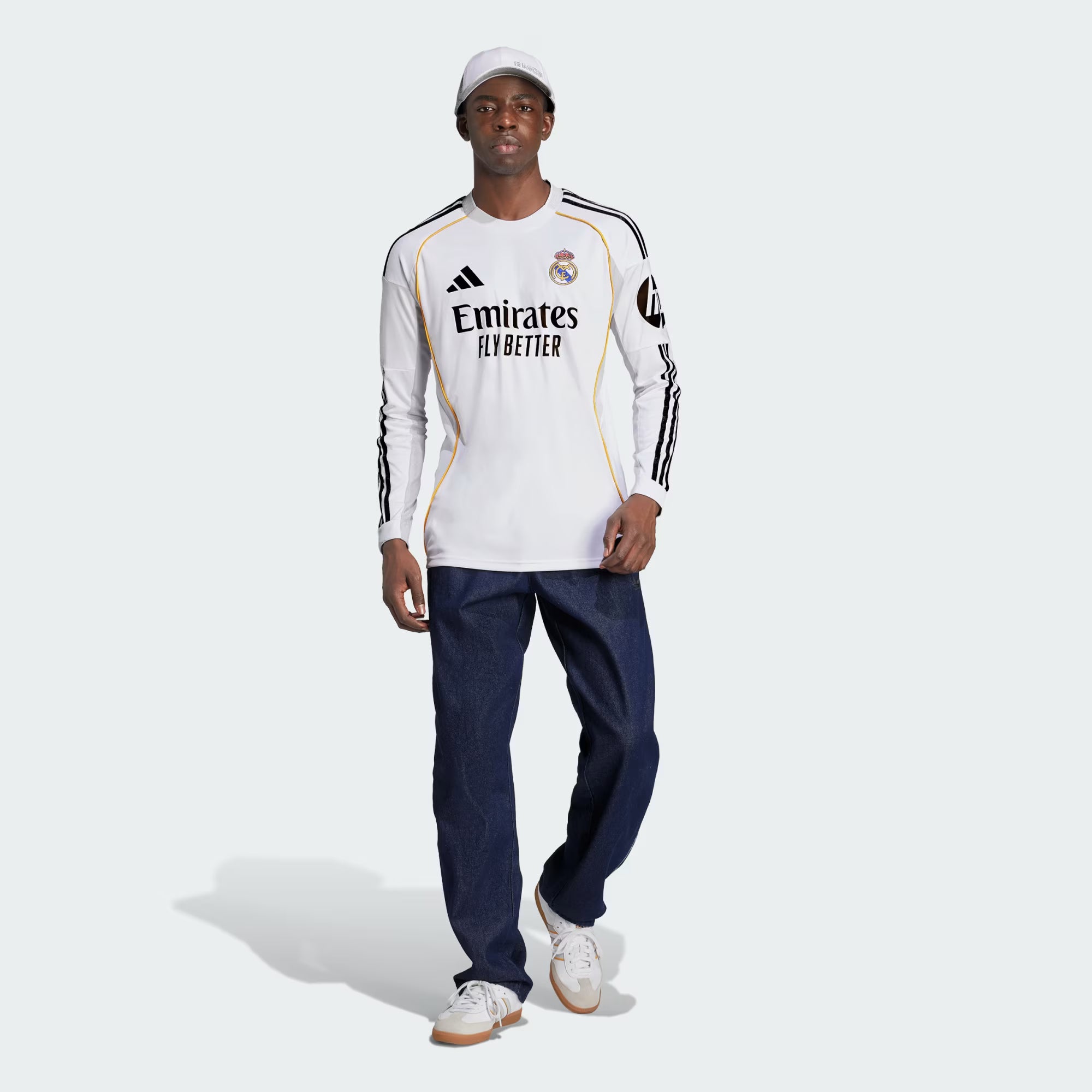 2025/26 Real Madrid langærmet hjemmebane trøje