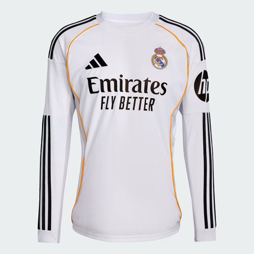 2025/26 Real Madrid langærmet hjemmebane trøje