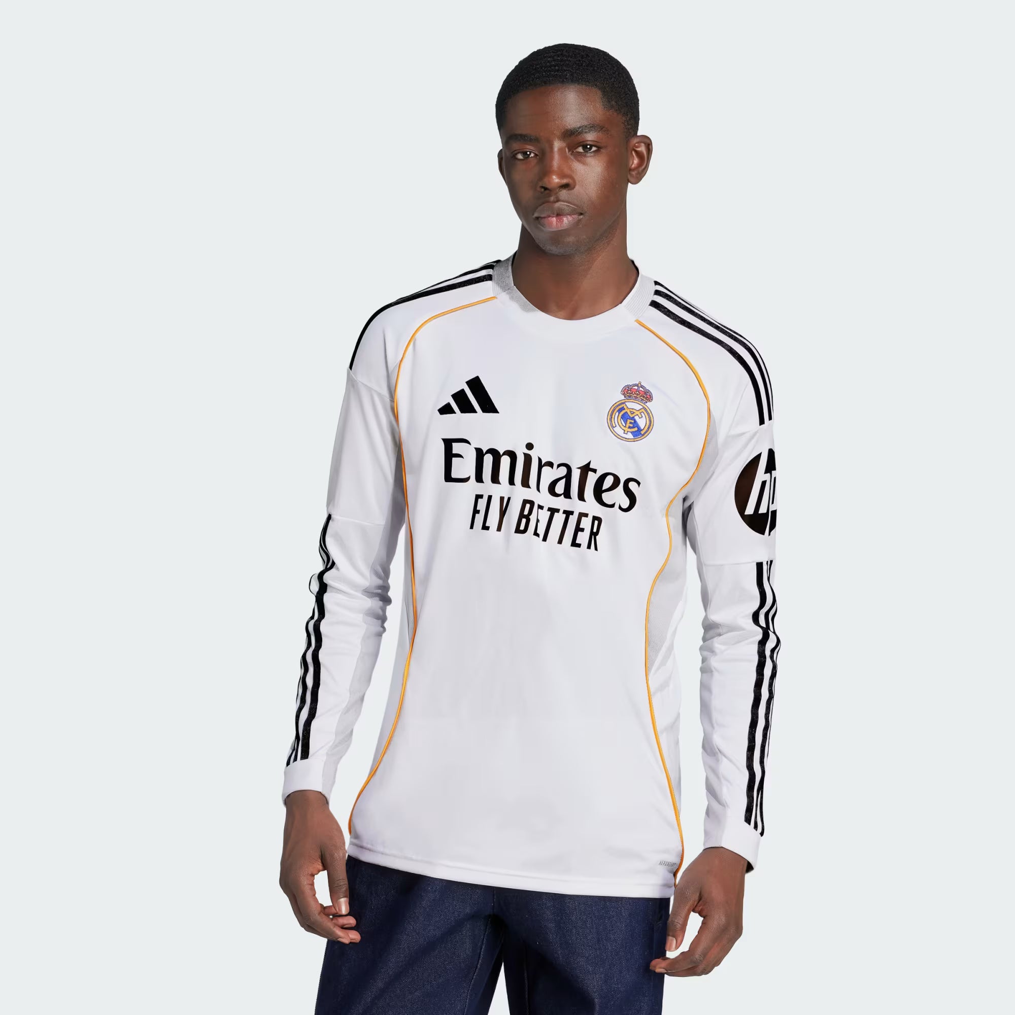 2025/26 Real Madrid langærmet hjemmebane trøje
