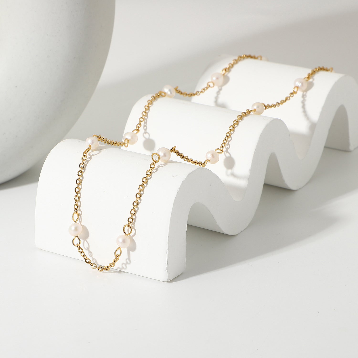 Gold-Plated Pearl Strand