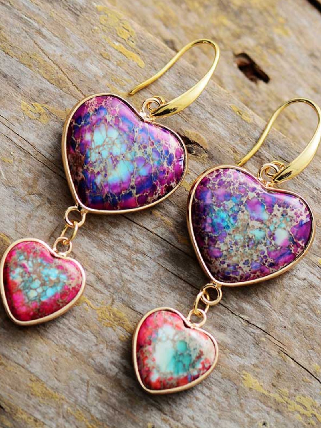 Imperial Jasper Heart Drops