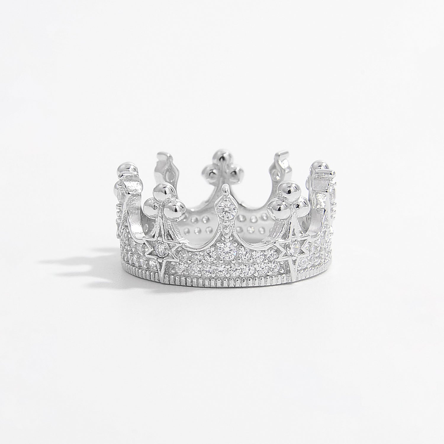 Anello in argento con zircone Crown