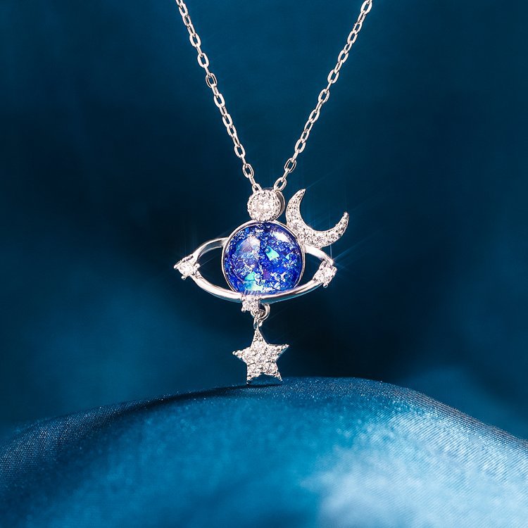 Starry Moon & Star Pendant