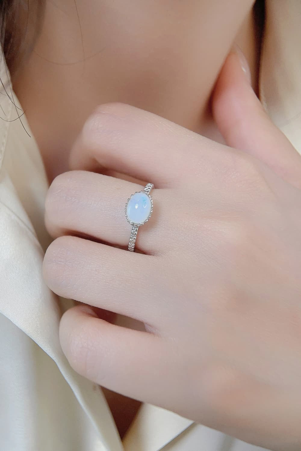 Moonstone Silver Ring