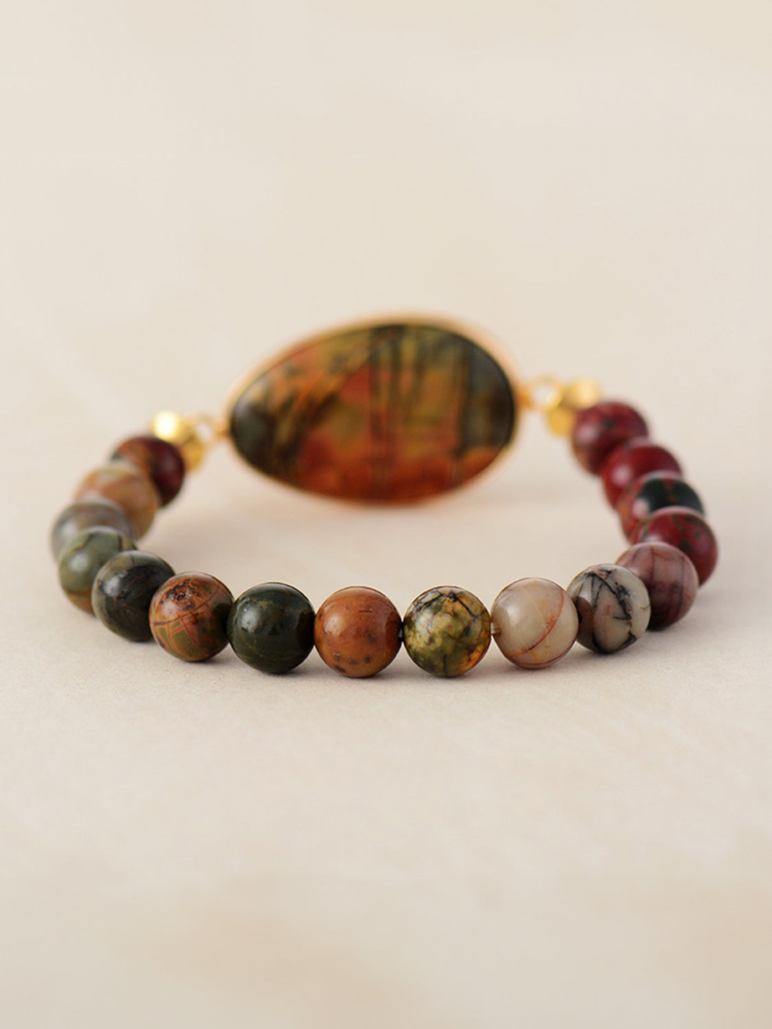 Pulsera de cuentas geométricas