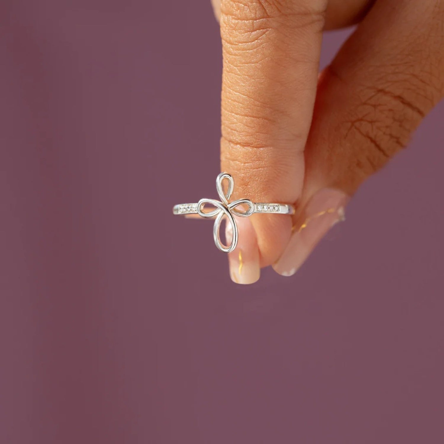 Anello geometrico in argento