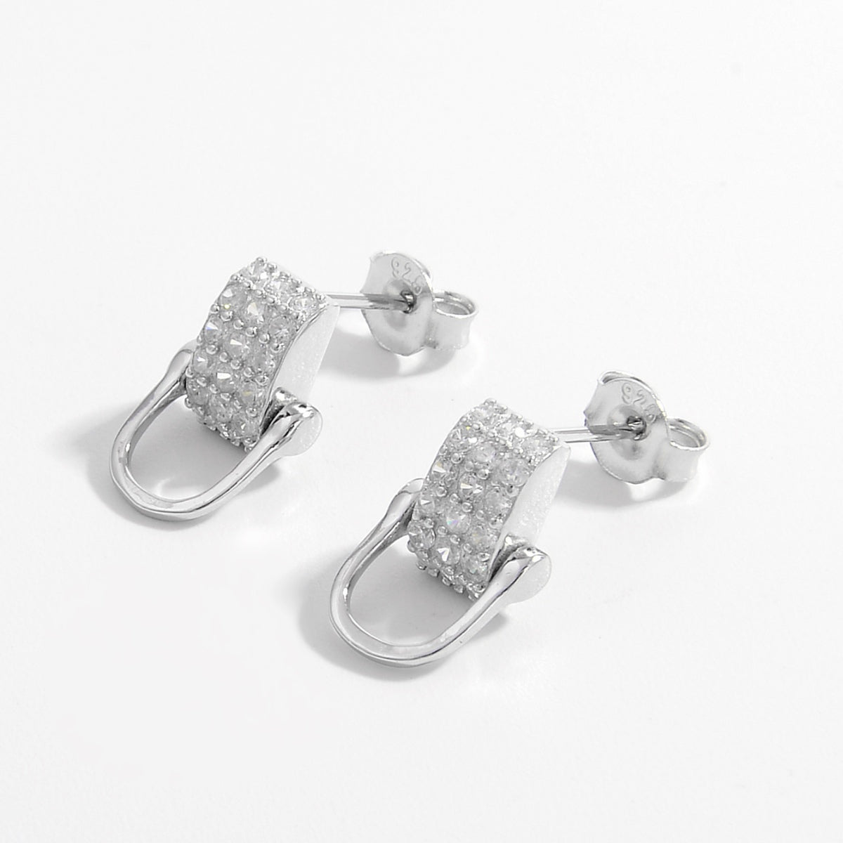 Zircon Sølv Stud Øreringe