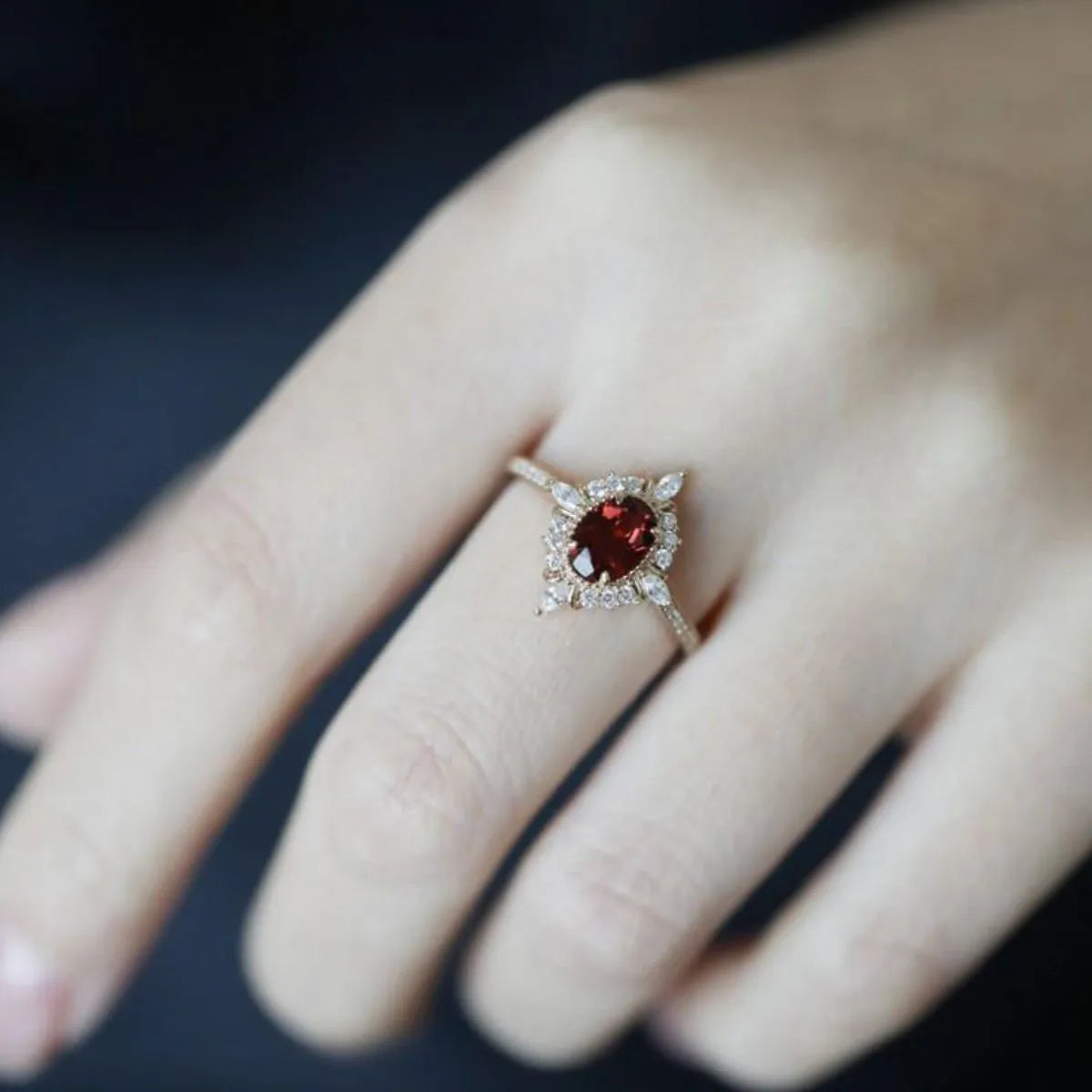 Zirkon Sølv Ring