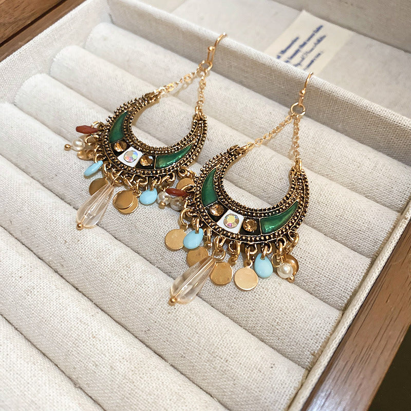 Orecchini a goccia in cristallo di resina