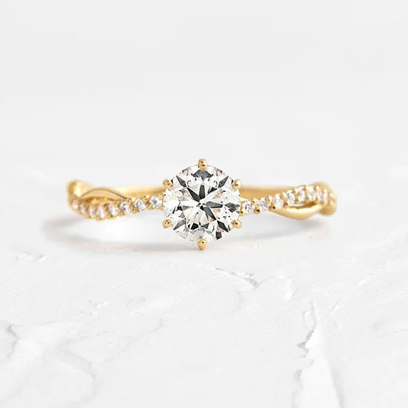 Zircon-Encrusted Silver Ring