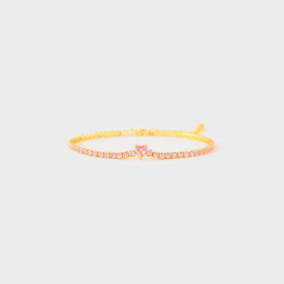 Guld Hjerte Zircon Armbånd