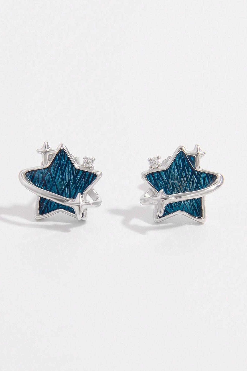 Zircon Star Sølv Studs