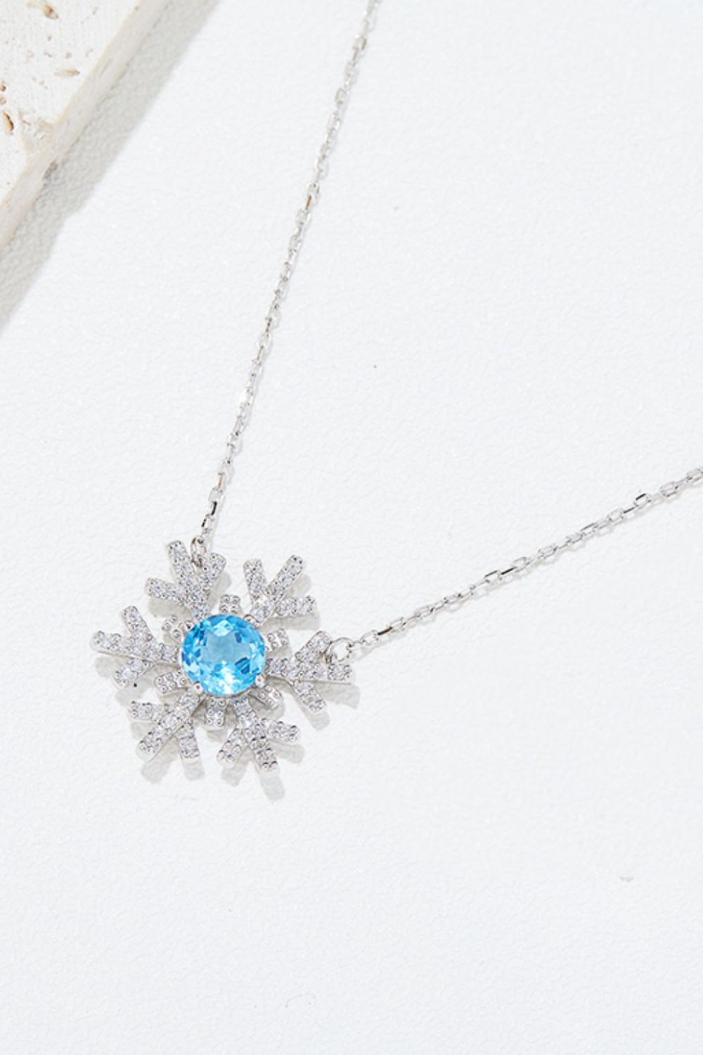 Ciondolo in argento Topaz Snowflake