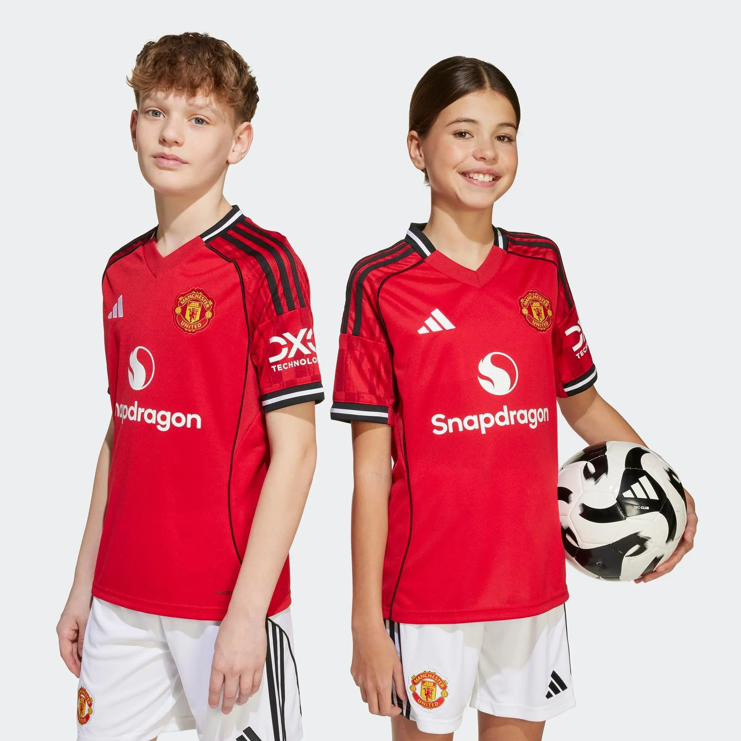2025-2026 Manchester United Hjemme Børne Fodbold Sæt