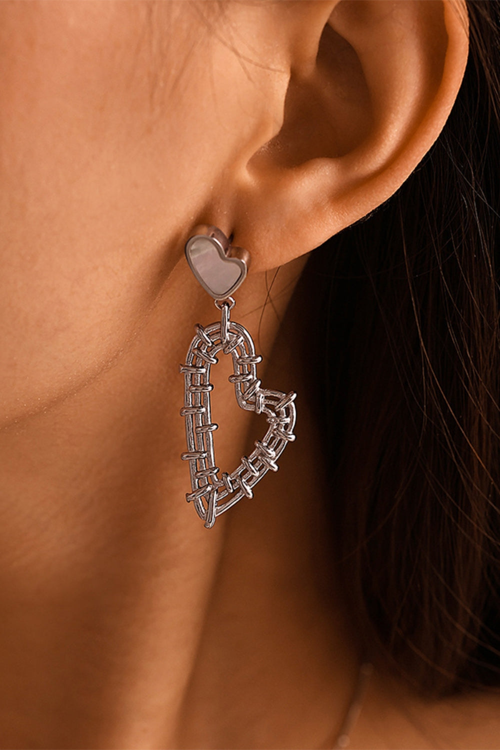 Steel Heart Jewelry Set