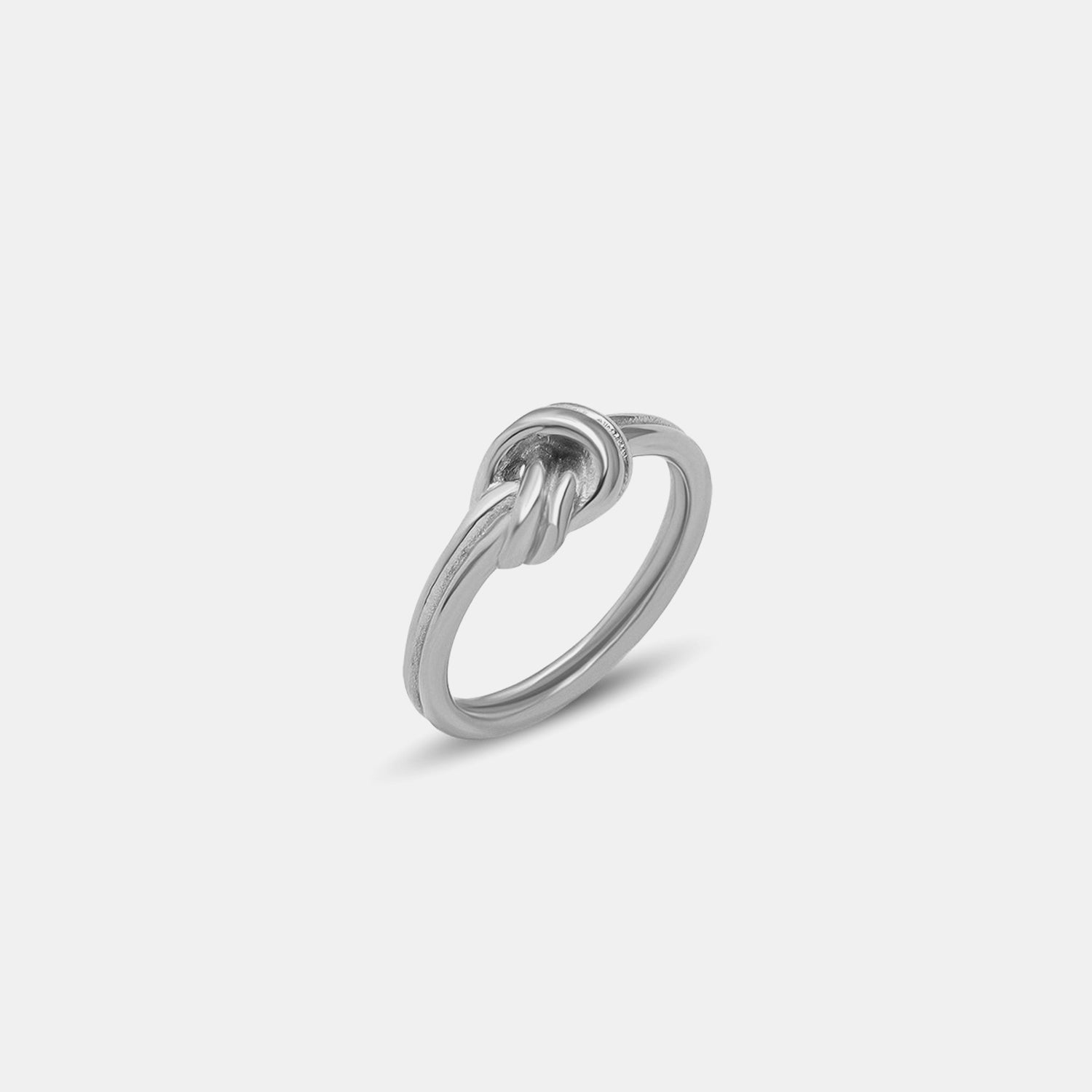 Anello Nodo in Acciaio Intrecciato