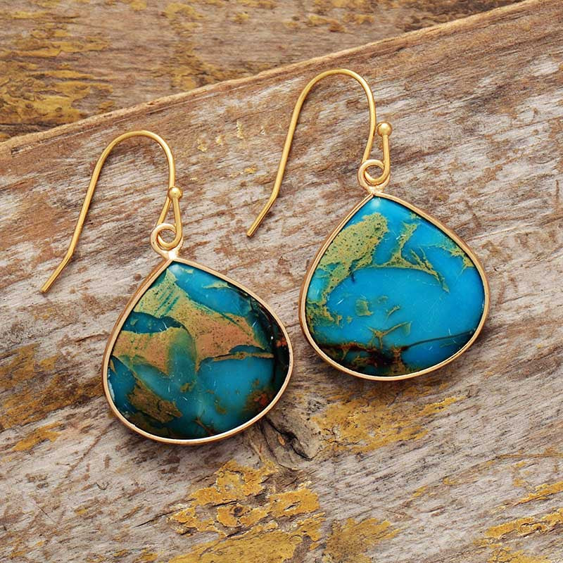 Gold-Plated Gemstone Drops