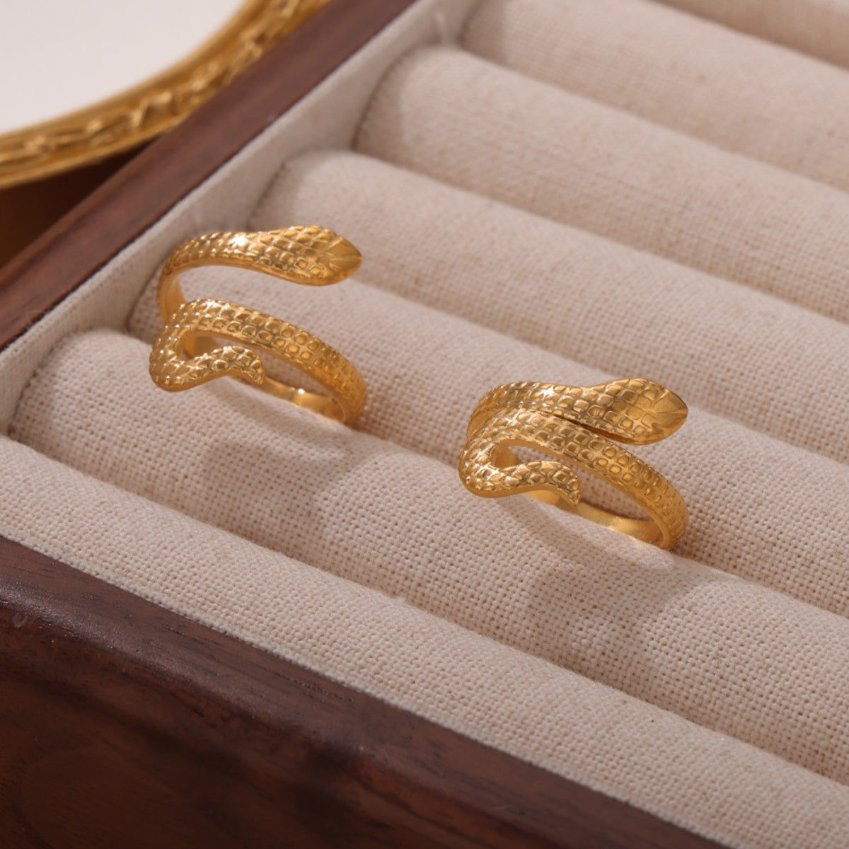 Anello attorcigliato Serpente d'acciaio