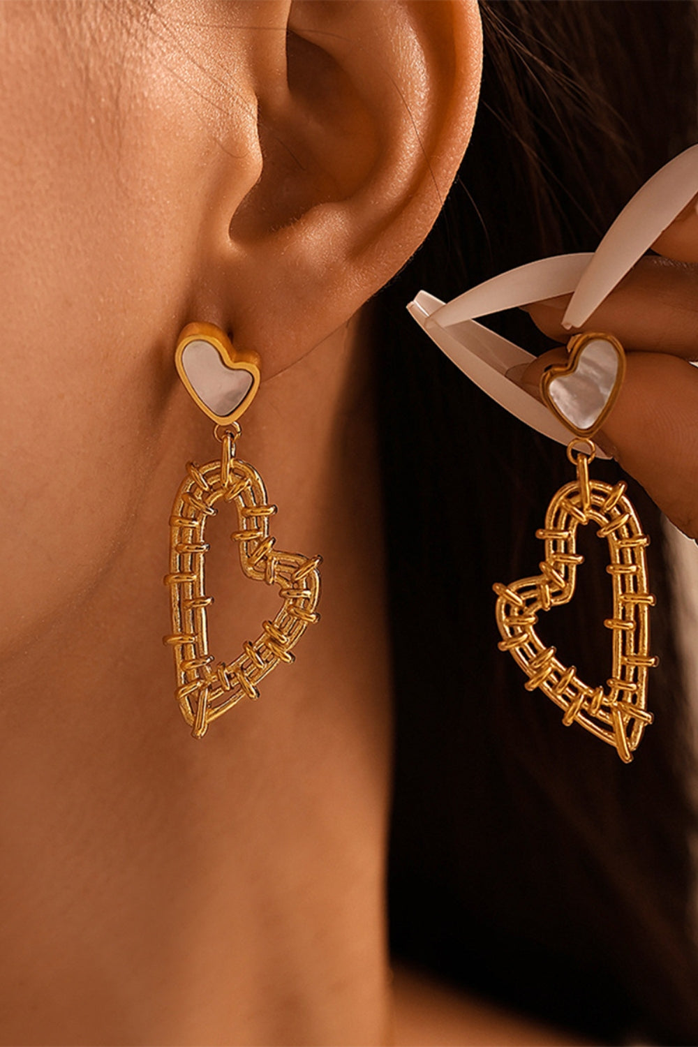 Steel Heart Jewelry Set