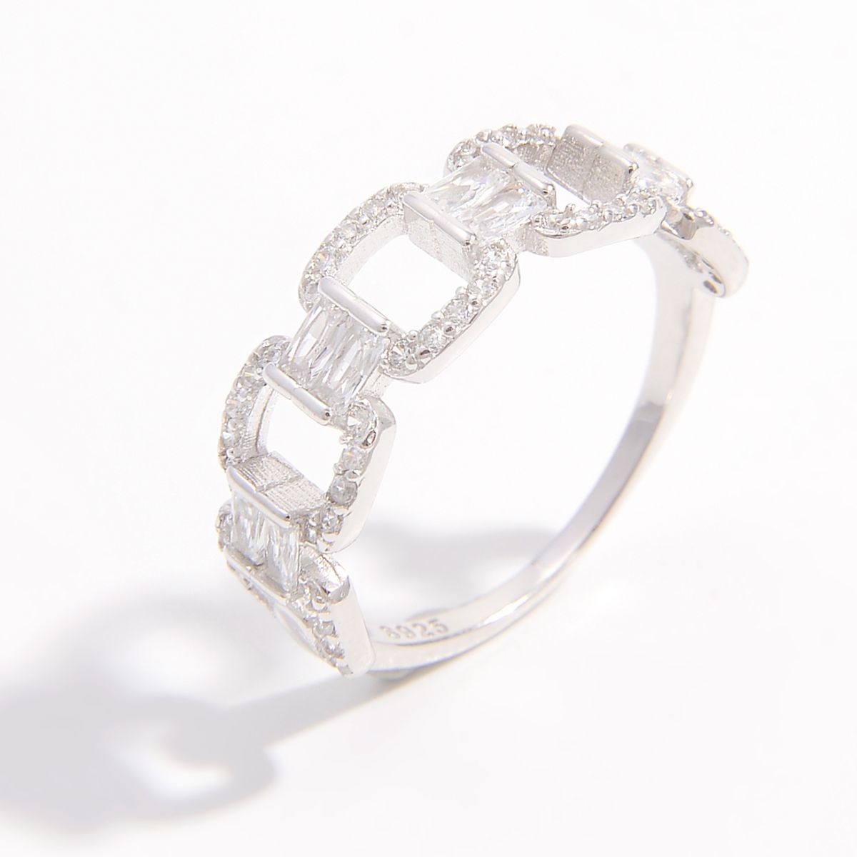 Zircon Udsnit Sølv Ring