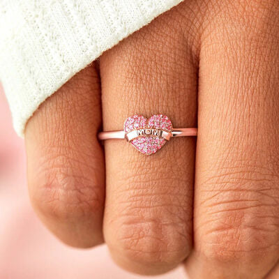 Mor Hjerte Graveret Ring