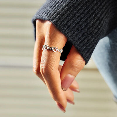 Intertwined Hearts Open Ring