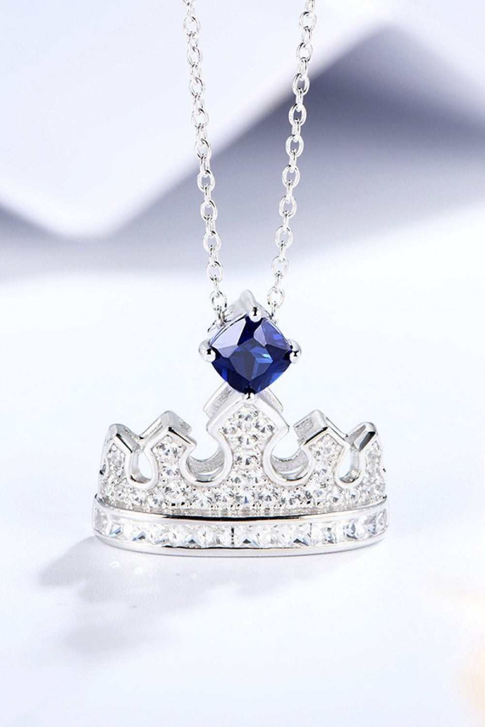 Pendente Corona di Zaffiro Zircone