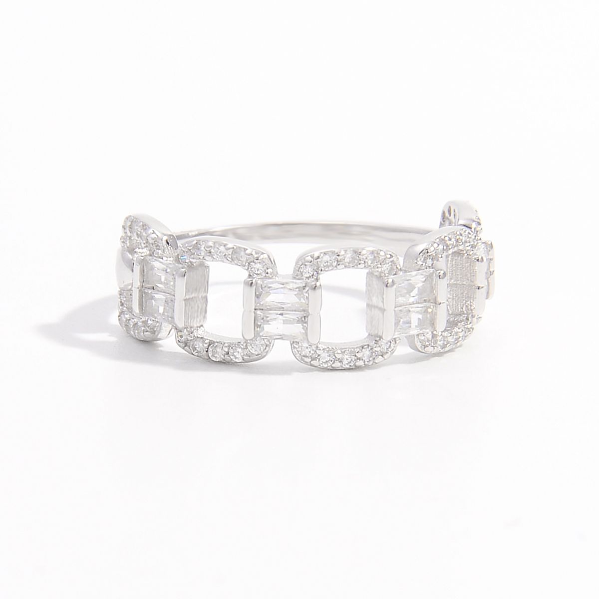 Zircon Udsnit Sølv Ring