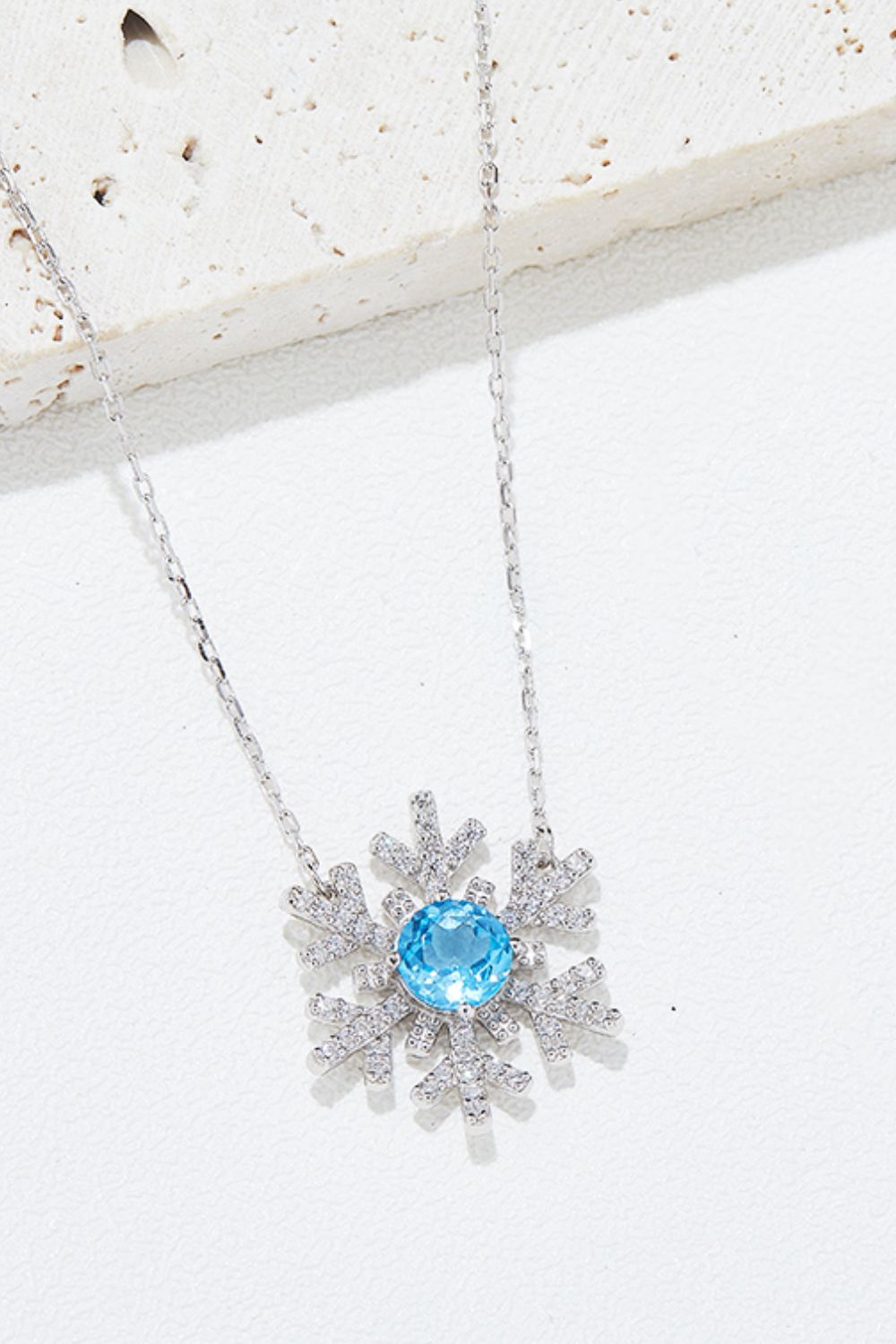 Ciondolo in argento Topaz Snowflake