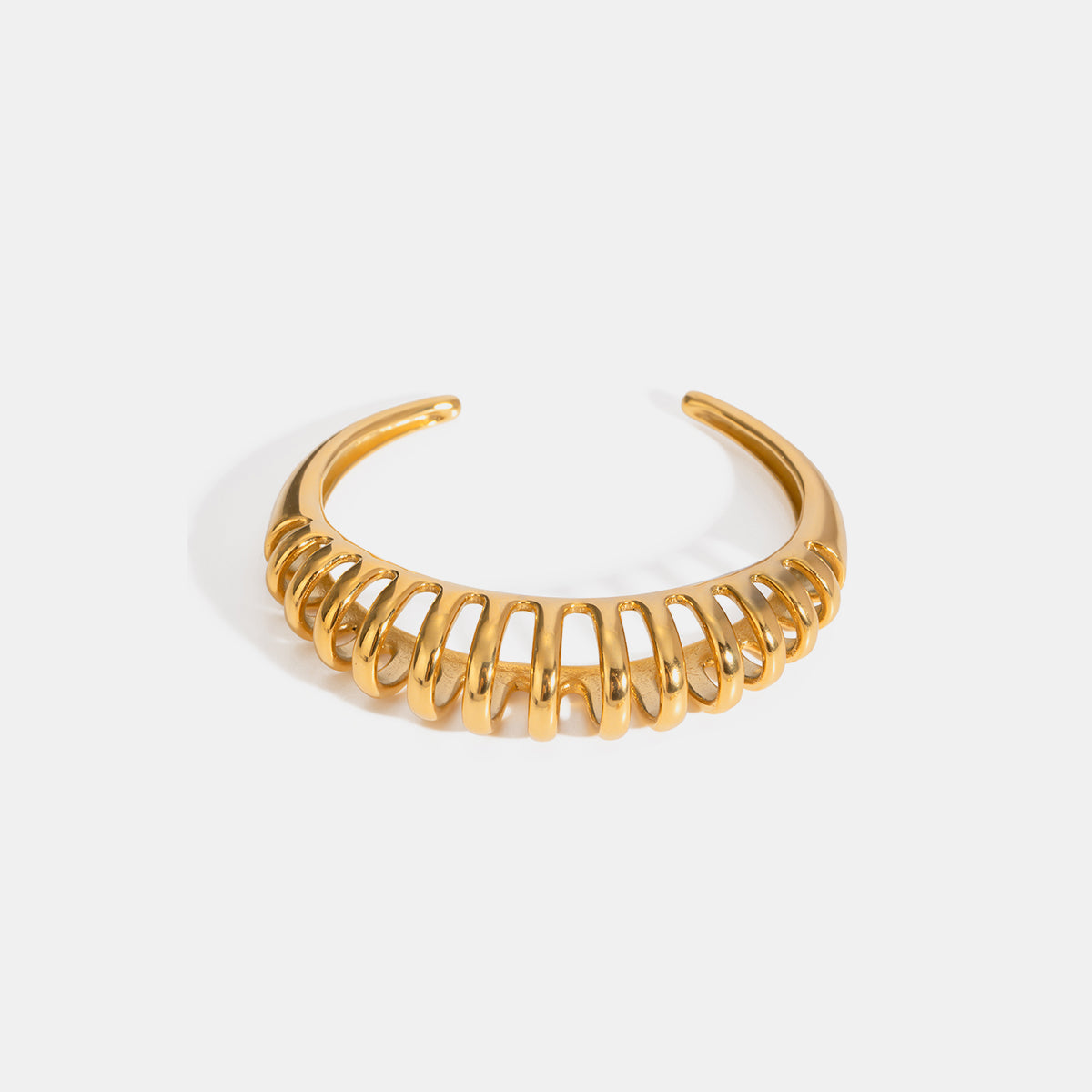 Guldbelagt Udsnit Stål Armring